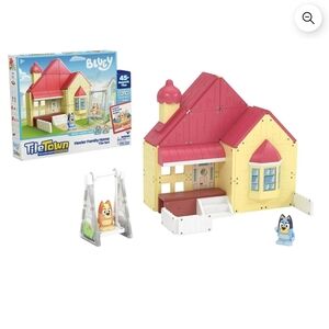 Tile Town Bluey Home Magnetic Tiles Construction Building Playset Bluey & Bingo